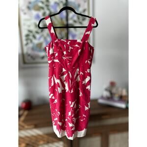 New Banana Republic Silk Blend Pink Brushstroke Floral Mini Dress Size 6